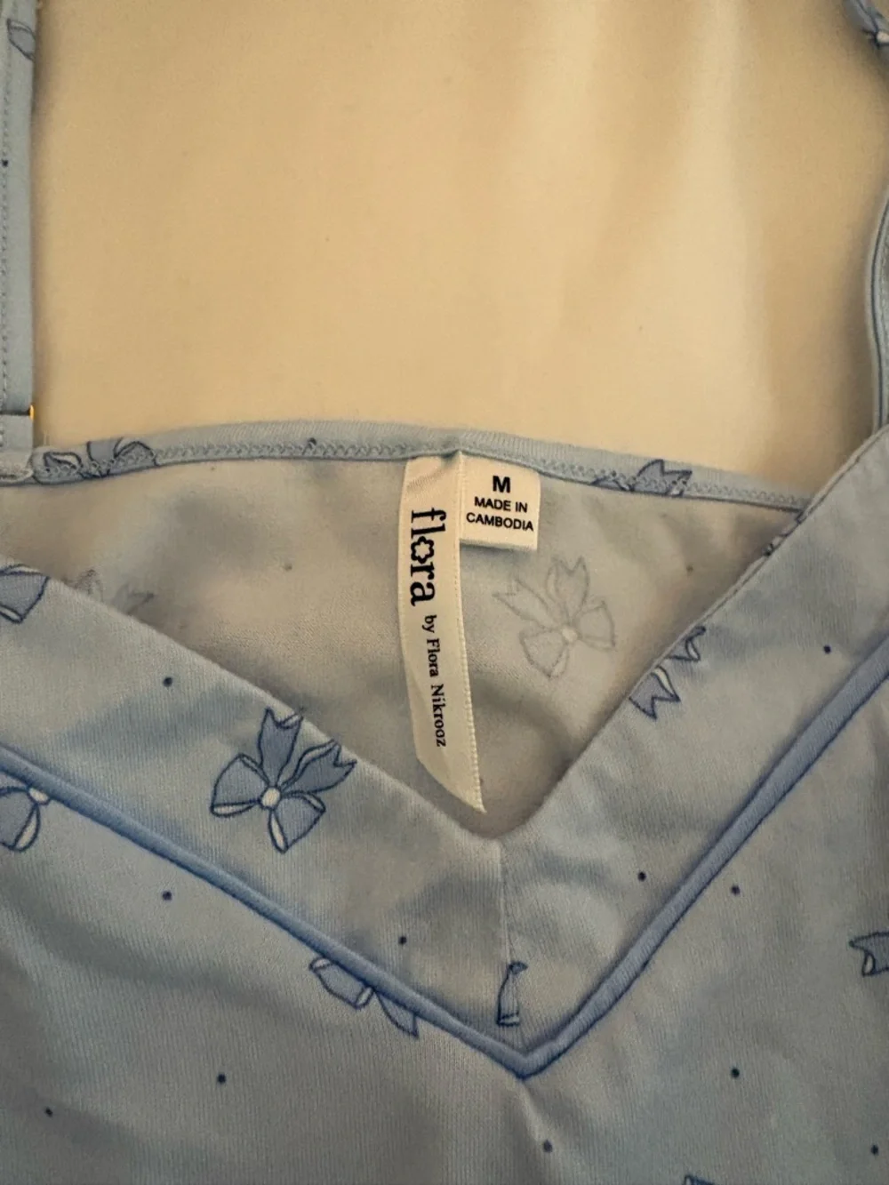 Light Blue Floral Cami & Short Sleep Set - Picture 3 of 4